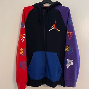 Air Jordan color block full zip hoodie. Size Large.